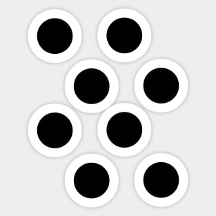 Black on Orange polkadot dot spots Sticker